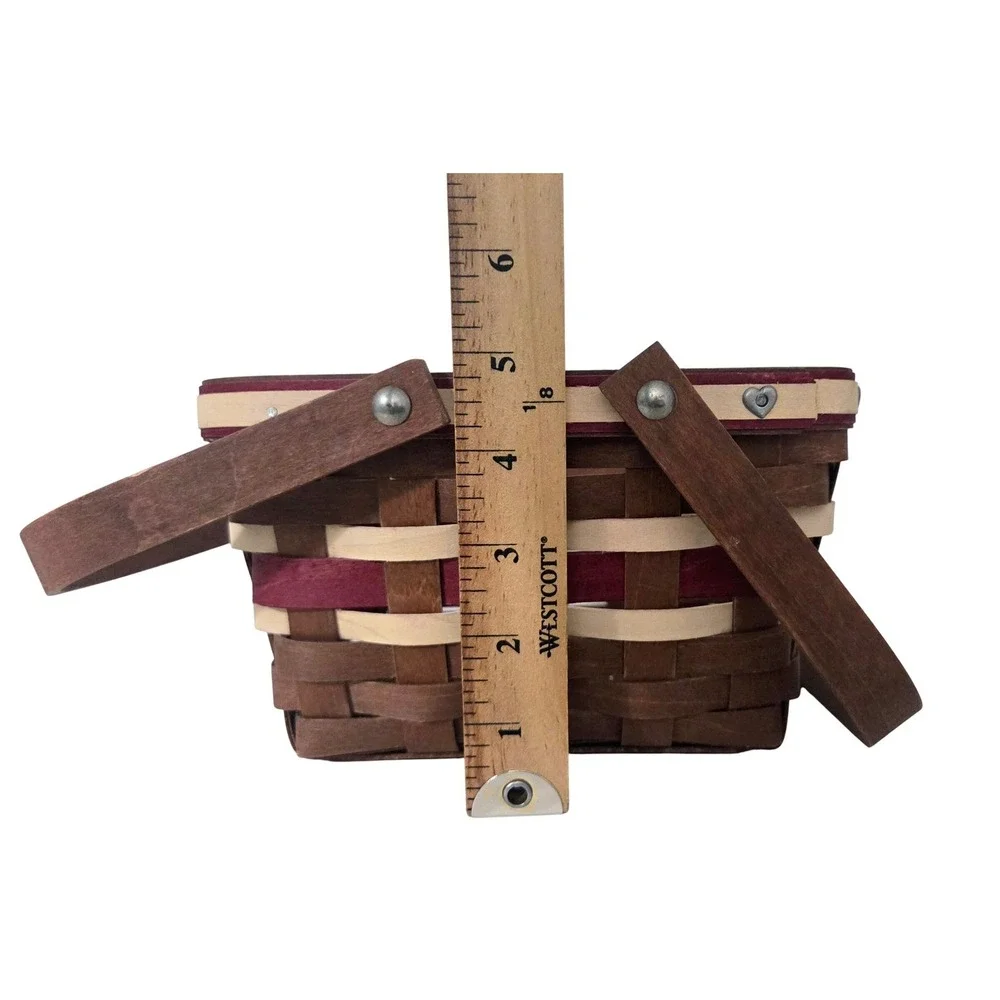 Longaberger 2009 Sweetheart Handwoven Basket‎ Signed Jeff Longaberger Hearts